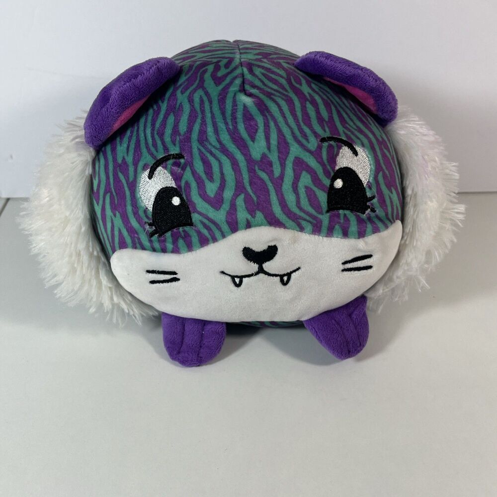 Pikmi Pops Plush Cat Purple Green Squishy